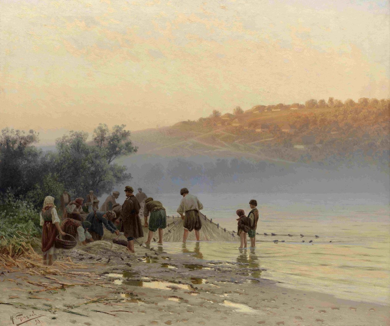 صياد على نهر دنيبر ، 1898 بواسطة نيكولاي الكسندروفيتش سيرجييف