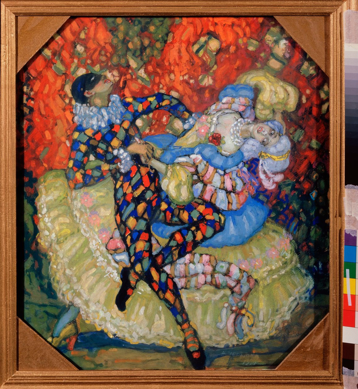 Harlequinade (Harlequinade) - عمل لـ Nikolai Nikolayevich Chernov Krauze (Chernov-Krauze) (1875-1941) ، تمبرا على ورق مقوى بواسطة نيكولاي نيكولايفيتش تشيرنوف كراوز