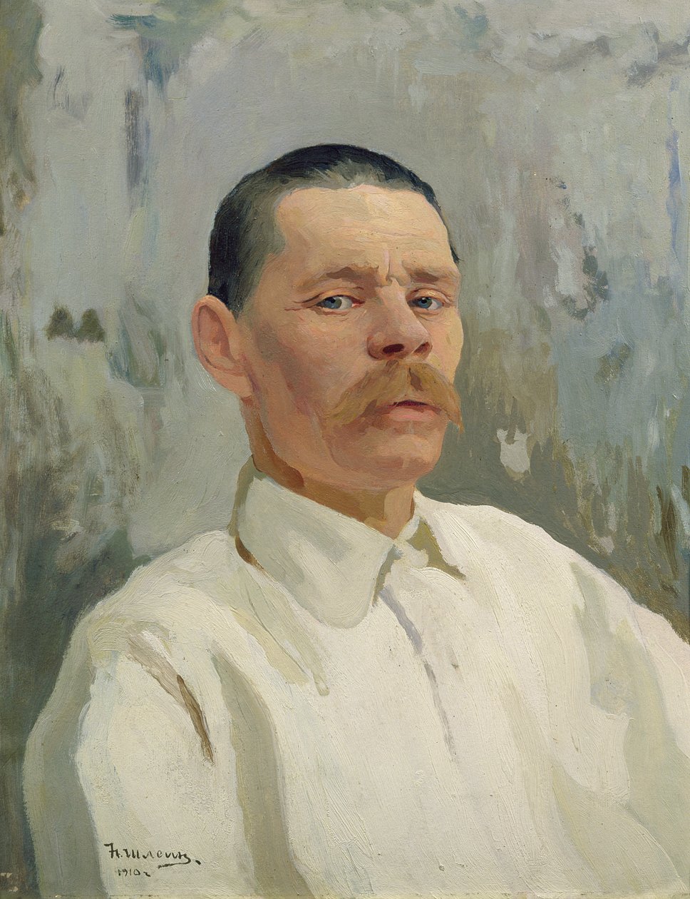 صورة مكسيم غوركي (1868-1939) 1910 (زيت على قماش) بواسطة نيكولاي بافلوفيتش شلين