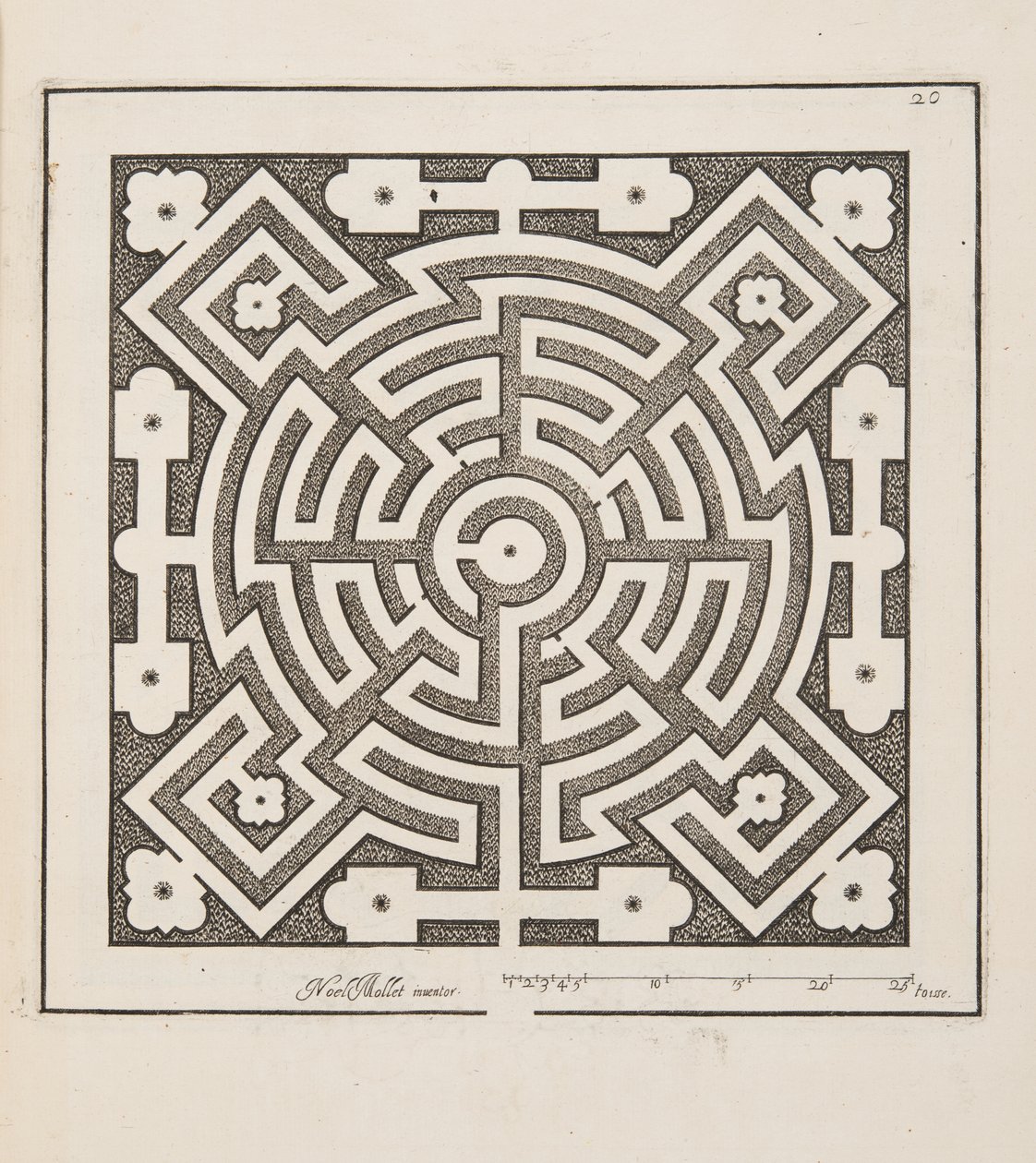 تصميم Parterre ، من مسرح des Plans et Jardinages ، حانة .1652 بواسطة نويل موليت