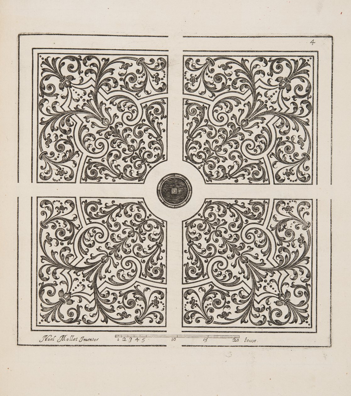 تصميم Parterre ، من مسرح des Plans et Jardinages ، حانة .1652 بواسطة نويل موليت
