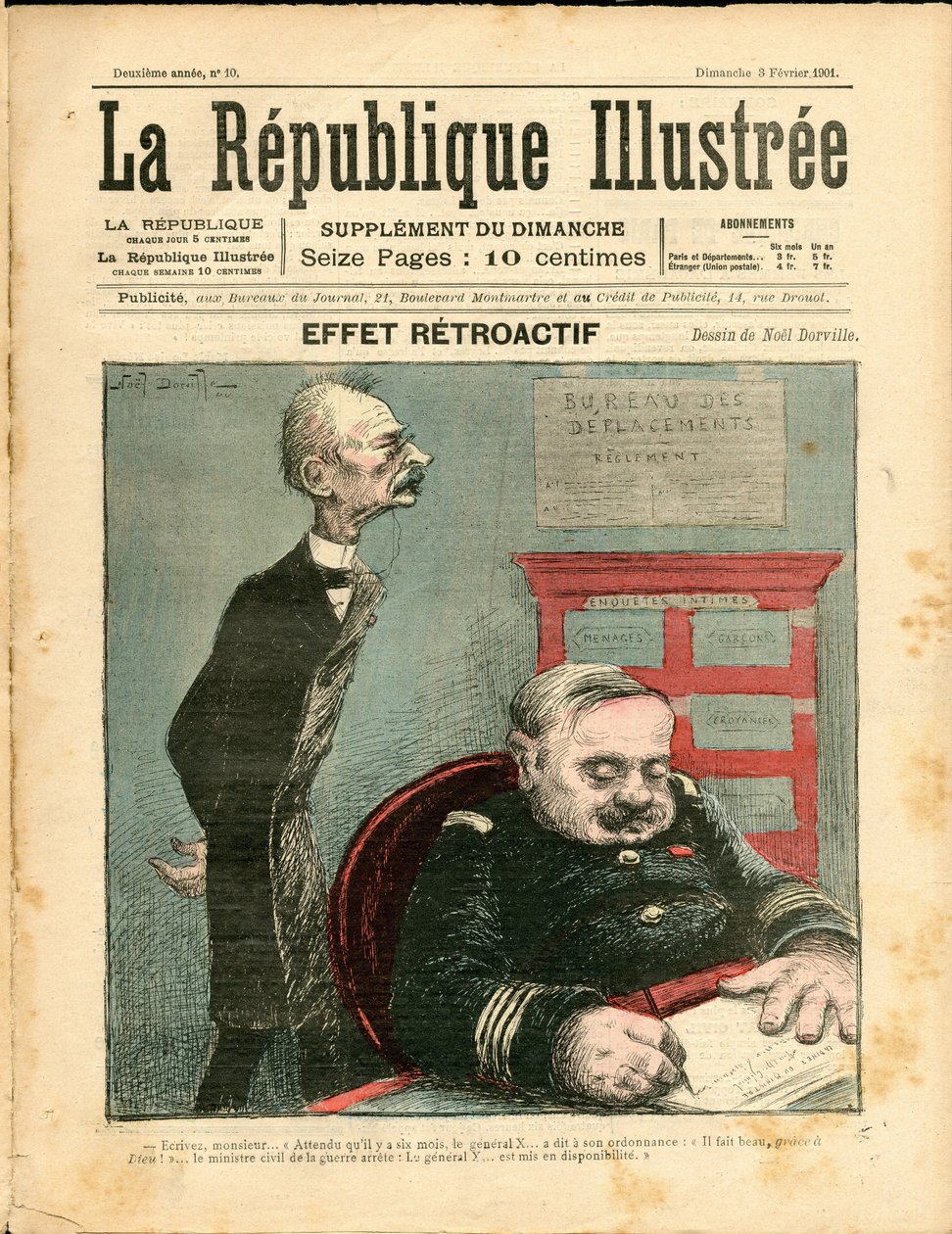 غلاف "" Republique illustree "" بواسطة نويل دورفيل
