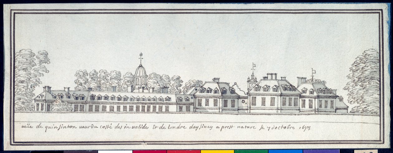Kensington Palace, 7th October 1693 (pen & ink with wash on paper) بواسطة نويل جاسلين