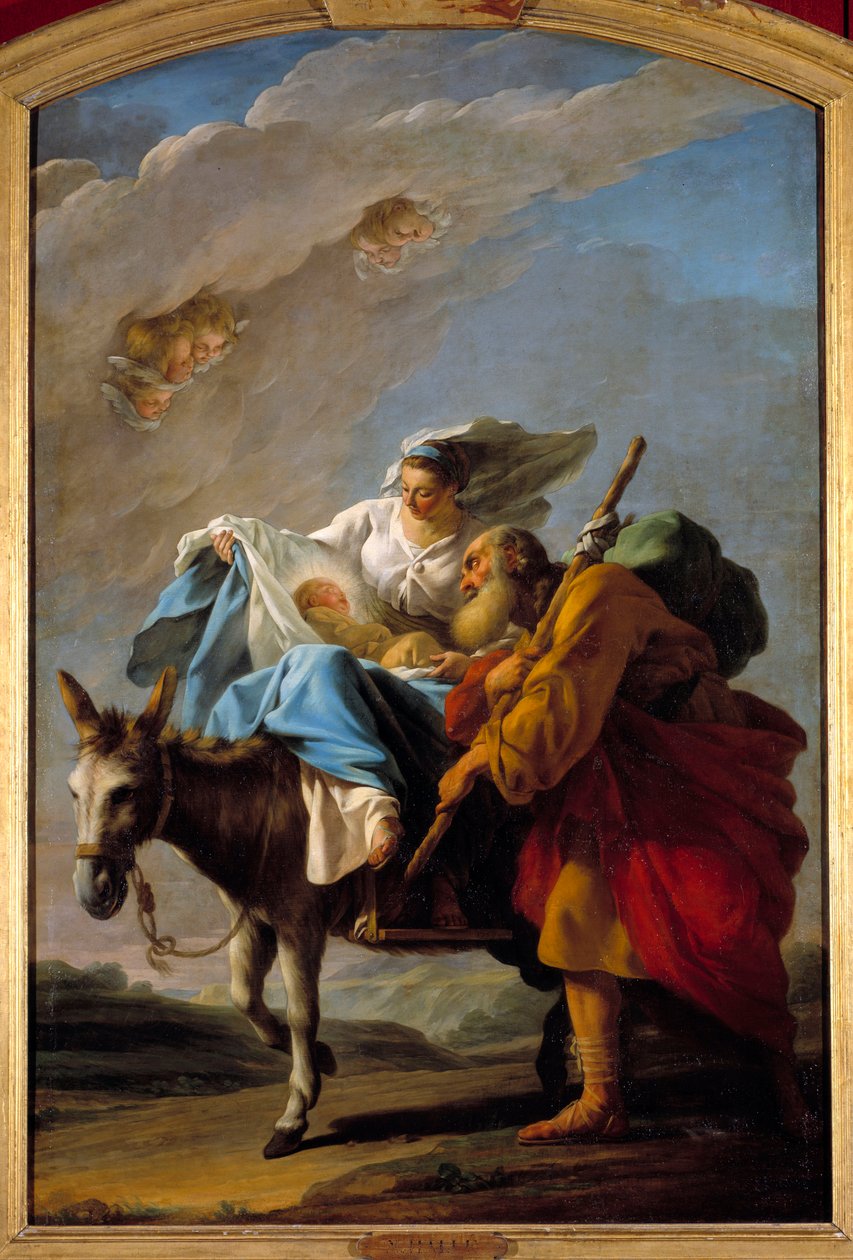 الرحلة إلى مصر. لوحة لعيد الميلاد هالي (1711-1781) بواسطة نويل هاله