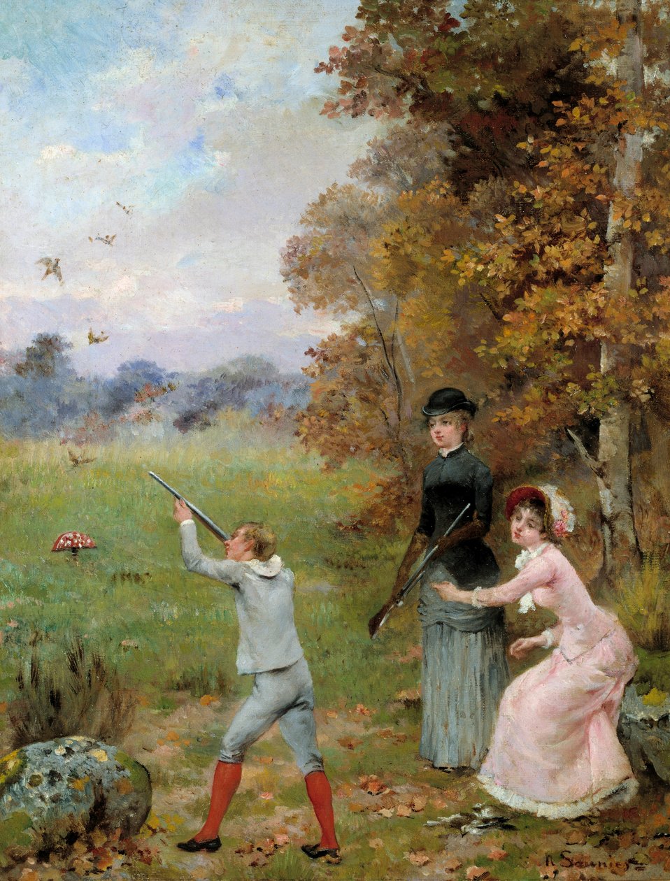 لوحة The Little Hunter التي رسمها نويل سونير (1847-1890) مجموعة خاصة من القرن التاسع عشر بواسطة نويل سونير