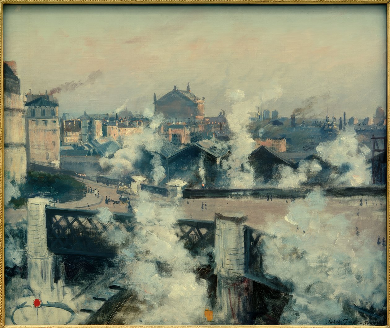 Pont de l&39;Europe ومحطة قطار Saint-Lazare بواسطة نوربرت جوينوت