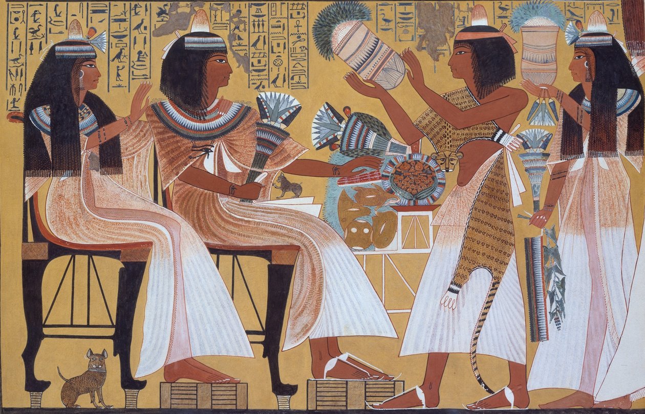 يتلقى إيبوي وزوجته قرابين من أولادهما ، 1279-1213 قبل الميلاد بواسطة نورمان دي جاريس ديفيز