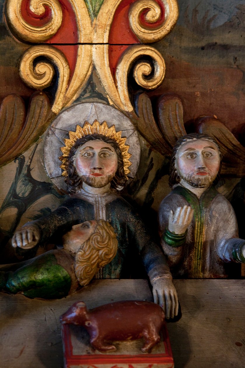 The Last Supper, detail of the altarpiece, Mo I Rana church بواسطة المدرسة النرويجية