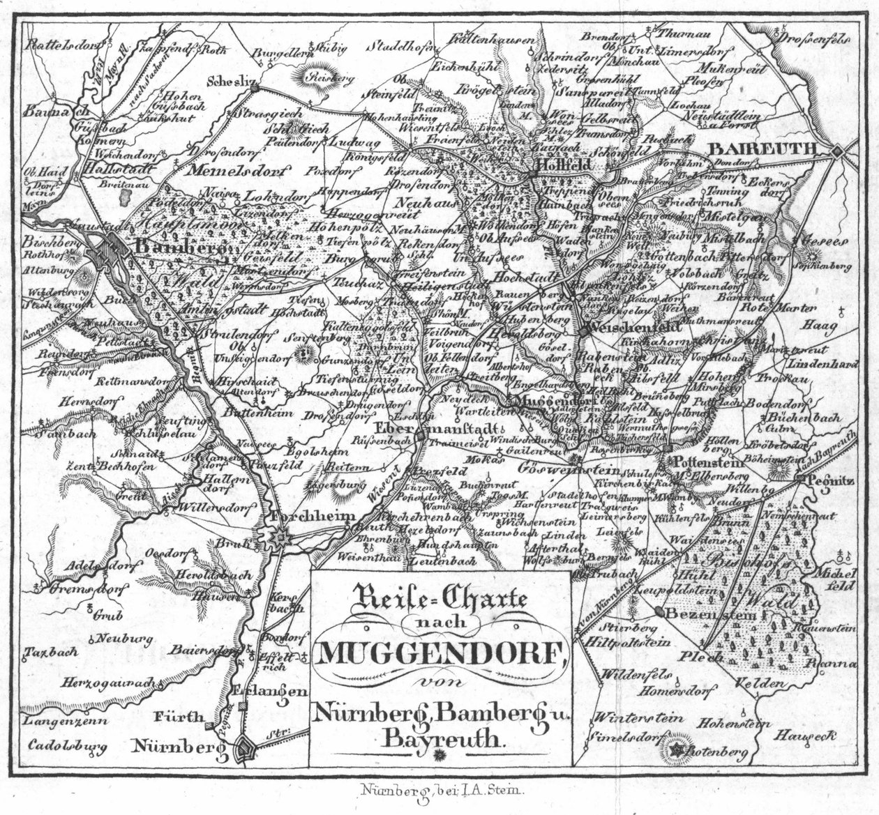 ميثاق ل Muggendorf من نورمبرغ ، بامبرغ ش. بايرويت بواسطة دار النشر نورمبرغ JA Stein