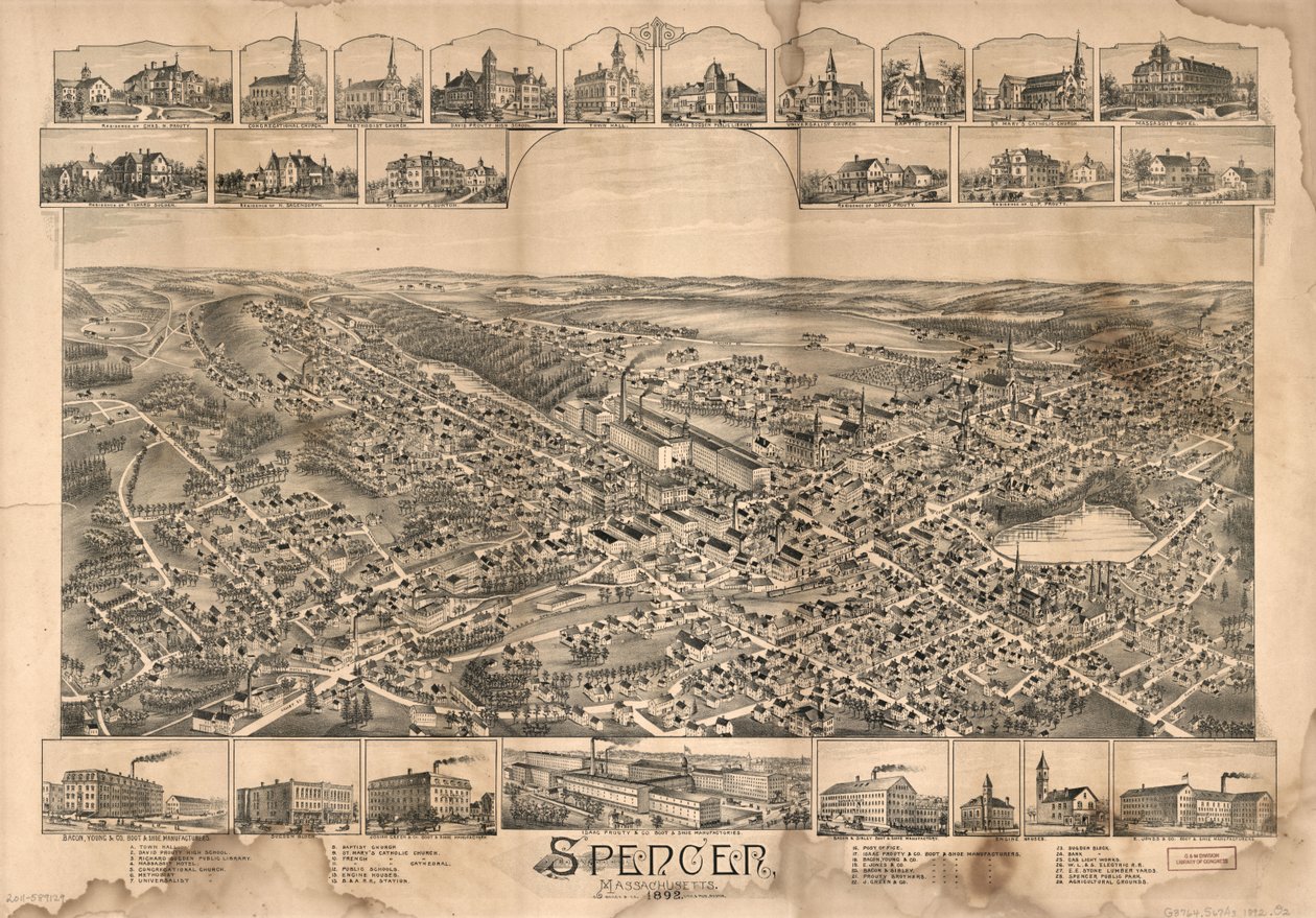 سبنسر ، ماساتشوستس ، 1892. بواسطة أوه بيلي وشركاه