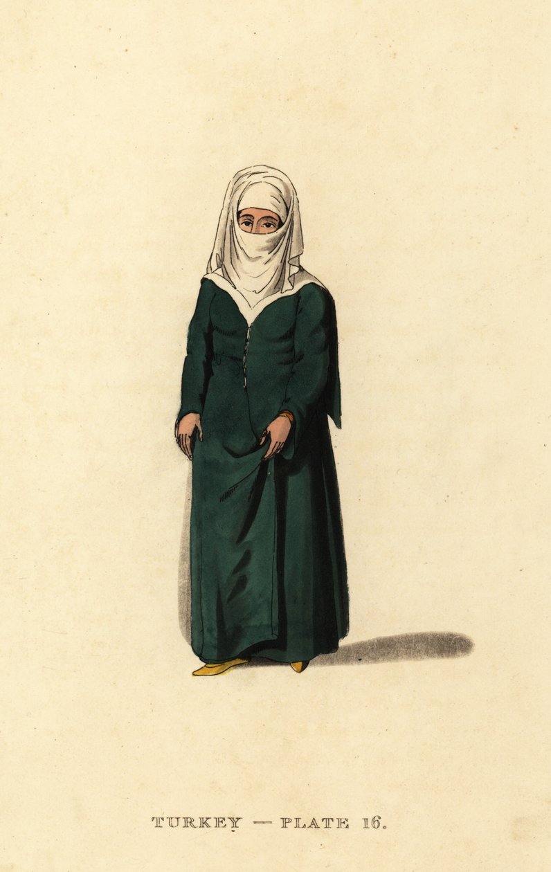 امرأة تركية من القسطنطينية (اسطنبول) ، الإمبراطورية العثمانية بواسطة اوكتافيان (بعد) دالفيمارت