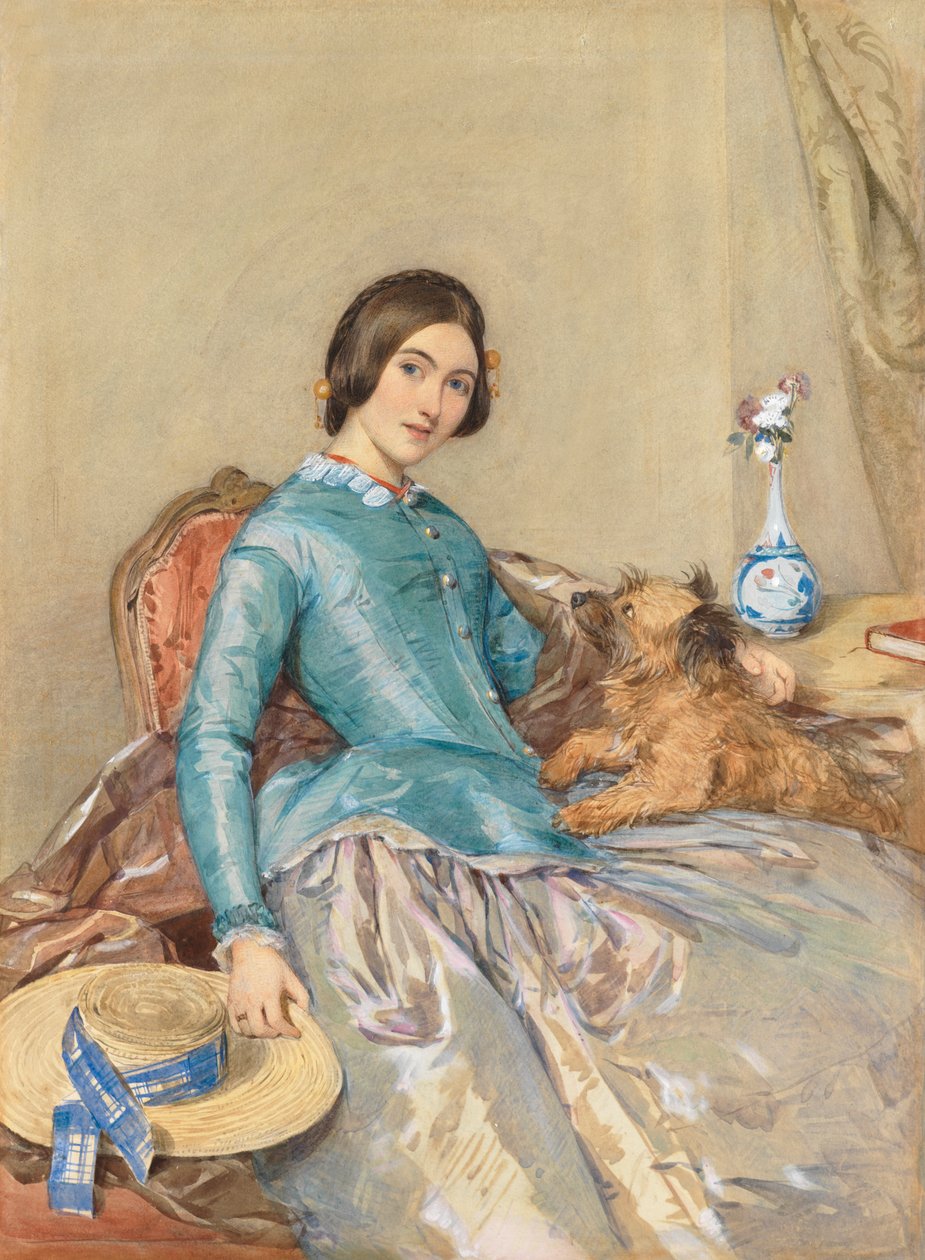 صورة لجين ، كونتيسة أيلسفورد ، 1849 (مرحاض مرتفع بالأبيض) بواسطة أوكتافيوس أوكلي