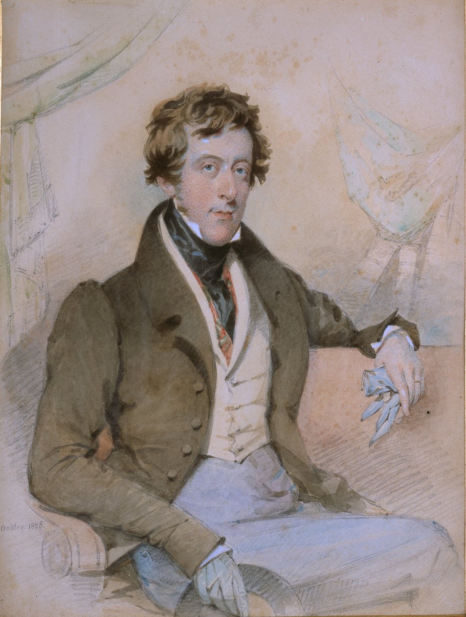 Portrait of William Spencer, 6th Duke of Devonshire بواسطة أوكتافيوس أوكلي