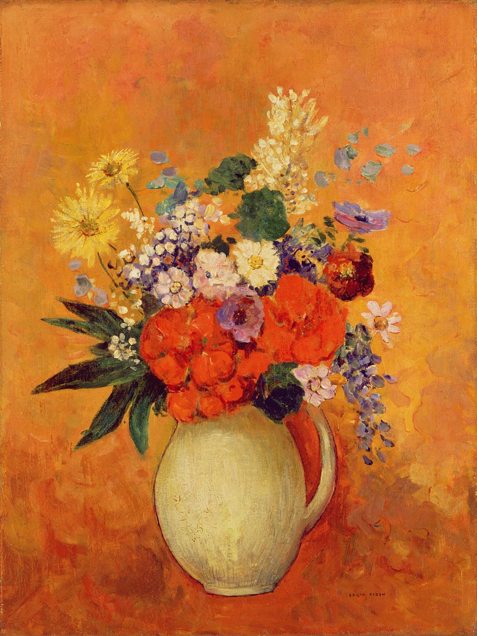 الزهور ، 1910 بواسطة Odilon Redon