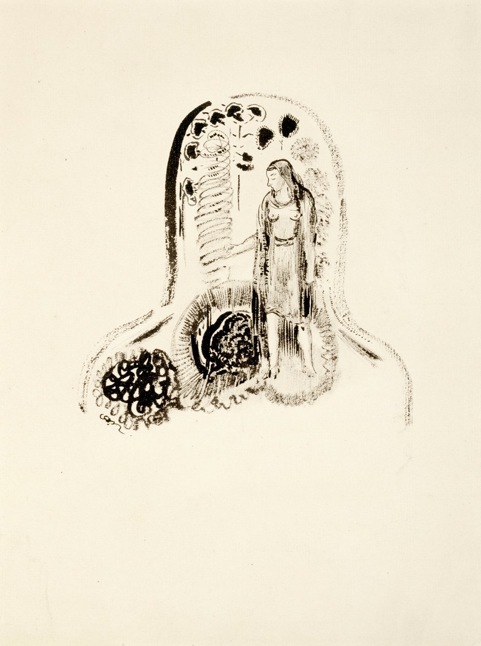 فتاة صغيرة في حديقة زهور ، 1896-1900 بواسطة Odilon Redon