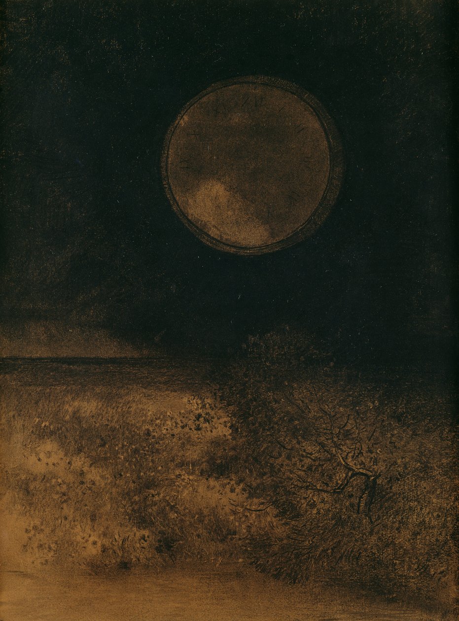 لا سفير (غلوب) ، 1890-5 (الكحل وغسل البني الداكن على الورق) بواسطة Odilon Redon