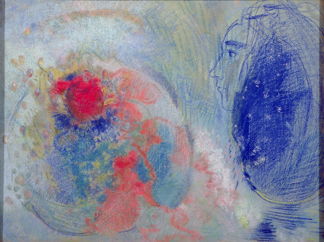 الليل والنهار ، 1908-11 (باستيل على ورق) بواسطة Odilon Redon