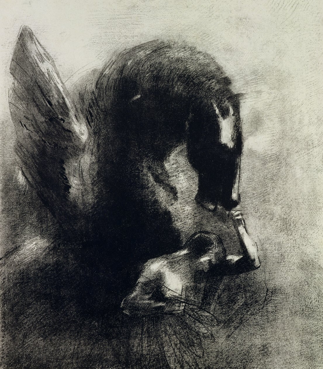 حصان مجنح بواسطة Odilon Redon