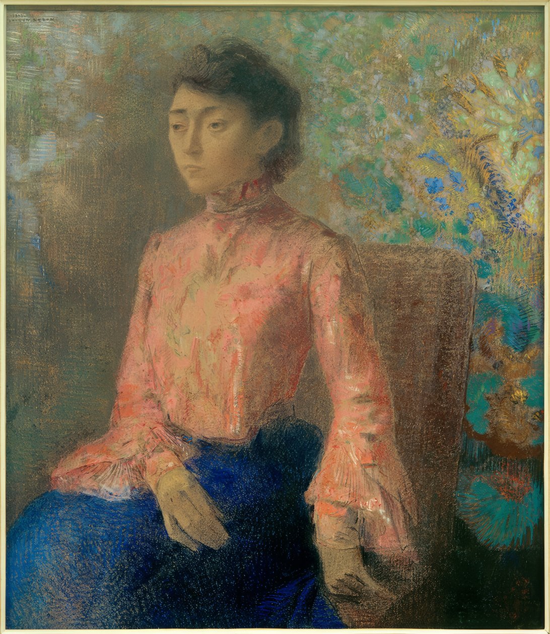 سلسلة Porträt Mademoiselle بواسطة Odilon Redon