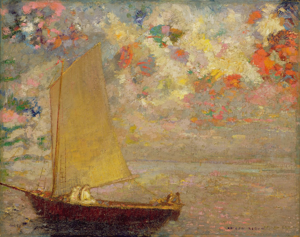 المراكب الشراعية ، 1905 بواسطة Odilon Redon