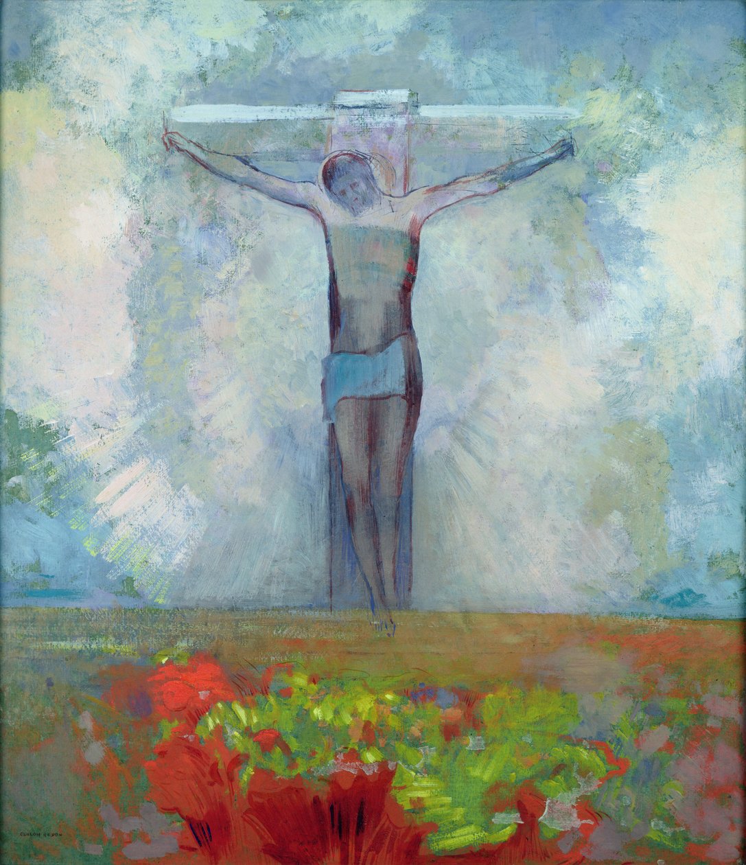 الصلب ، ج .1910 (زيت على البطاقة) بواسطة Odilon Redon