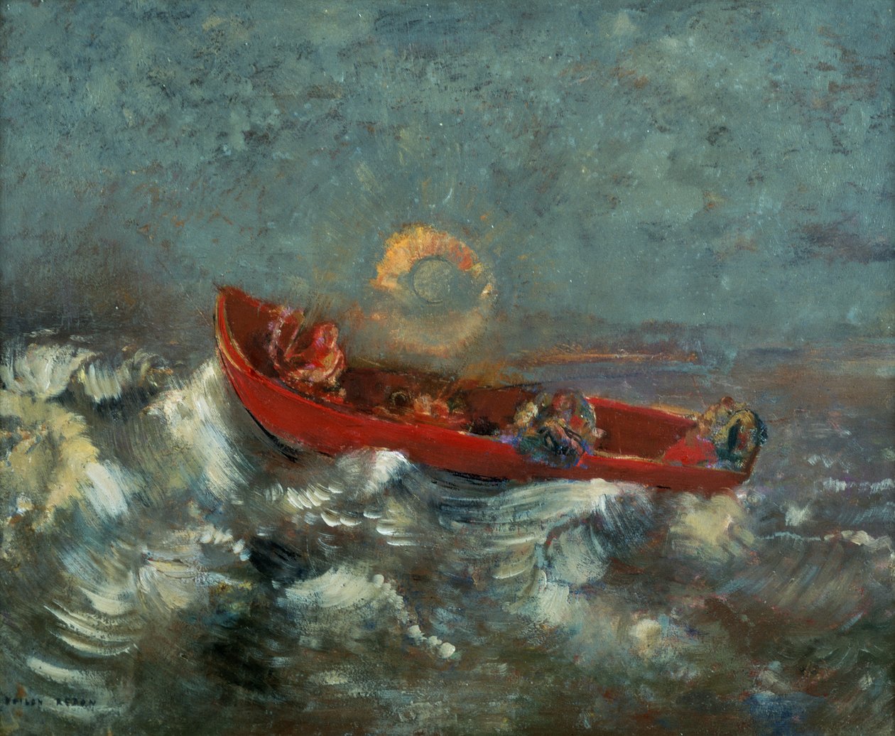 القارب الأحمر 1905 بواسطة Odilon Redon