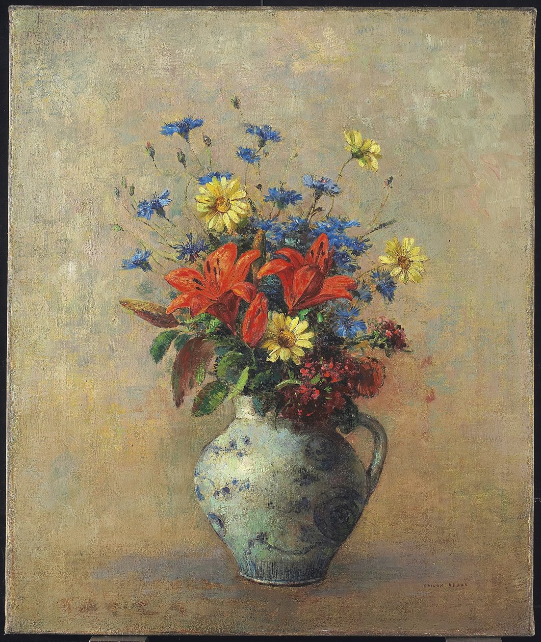 إناء الزهور ، ج .1915 بواسطة Odilon Redon
