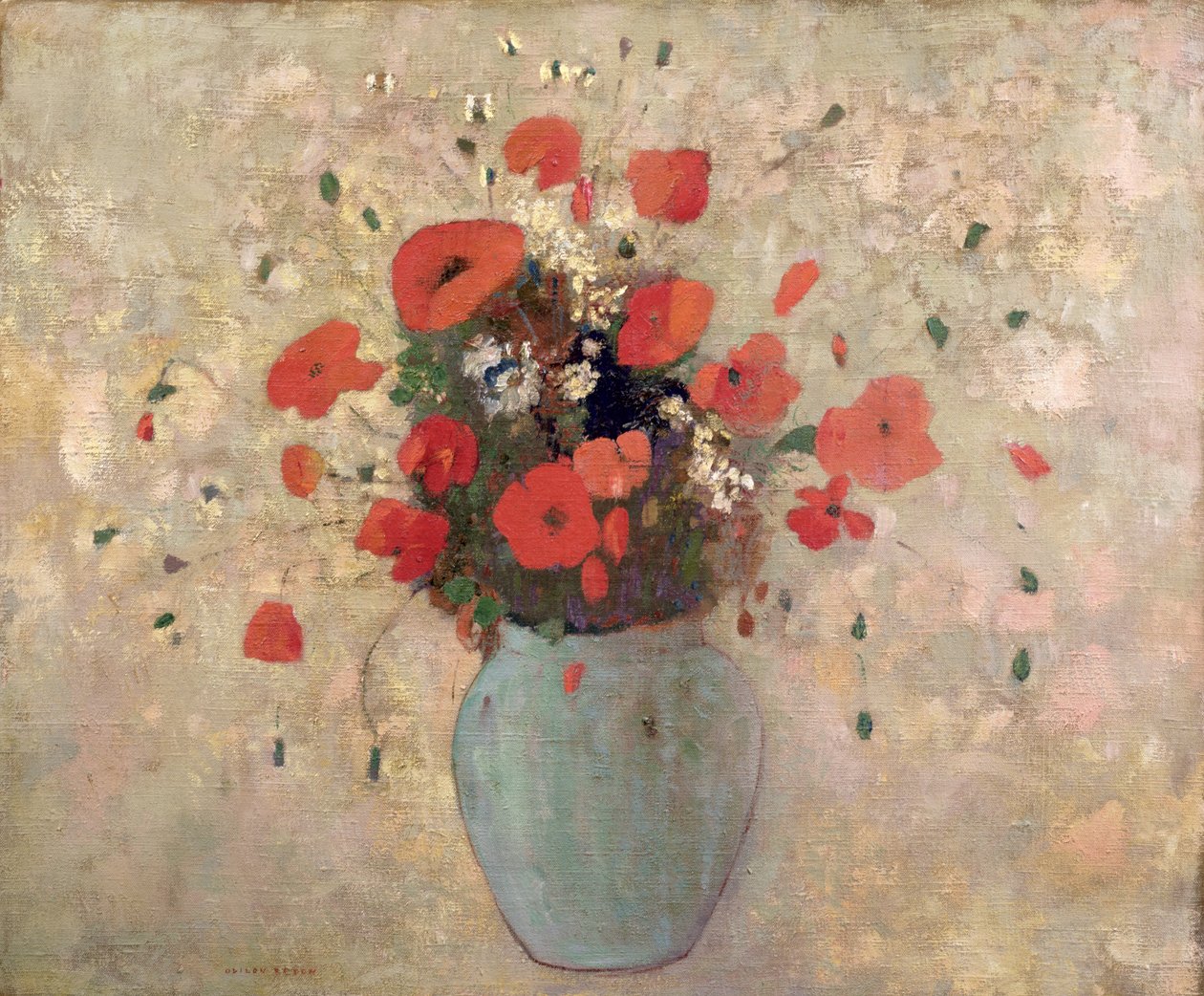 إناء الخشخاش بواسطة Odilon Redon