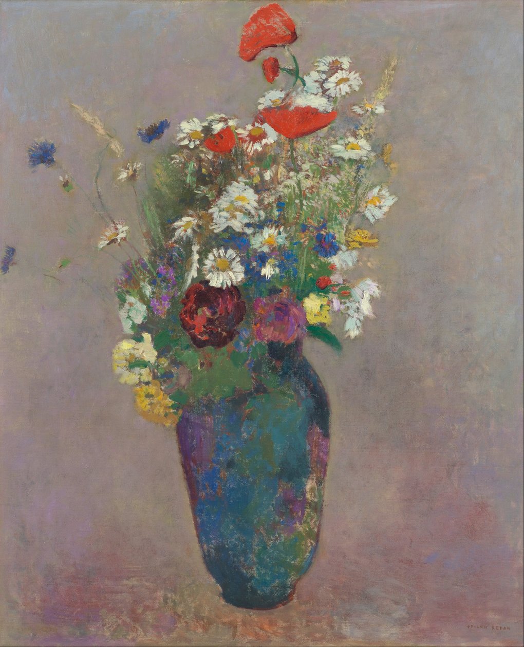 الرؤية- إناء الزهور بواسطة Odilon Redon