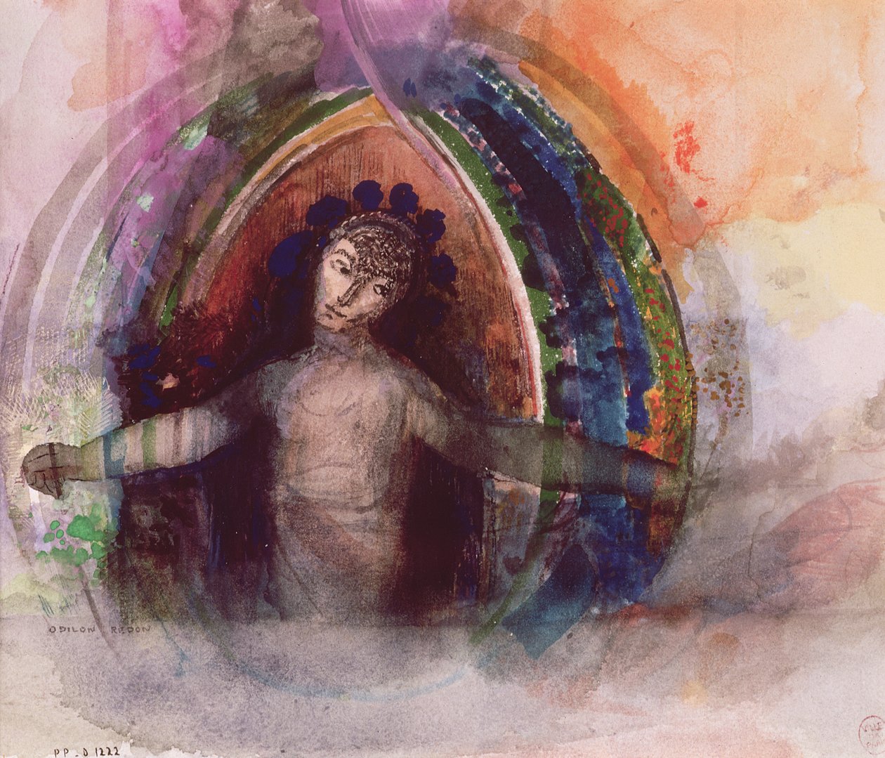 امرأة ذات أذرع ممدودة بواسطة Odilon Redon