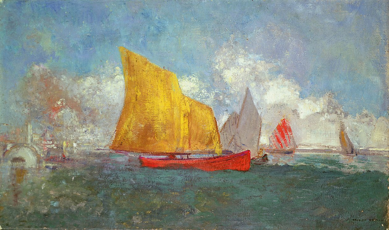 اليخوت في الخليج بواسطة Odilon Redon