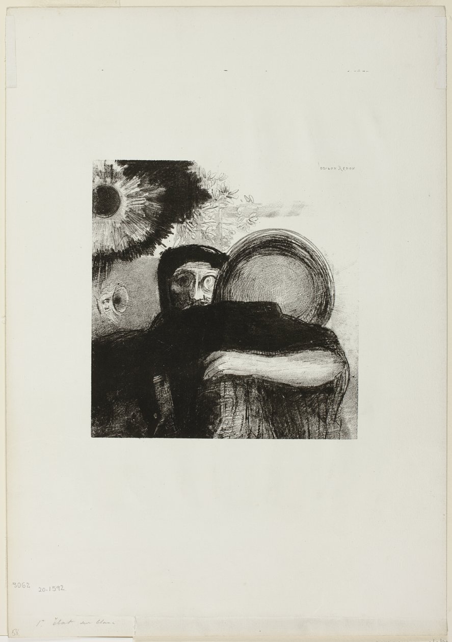 مشعوذ غريب ، اللوحة 5 من Homage to Goya بواسطة Odilon Redon