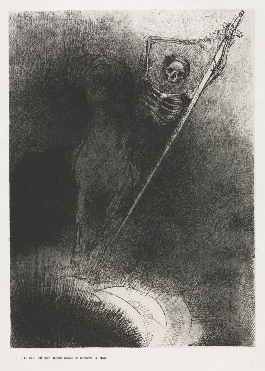واسمه الذي جلس عليه موت بواسطة Odilon Redon
