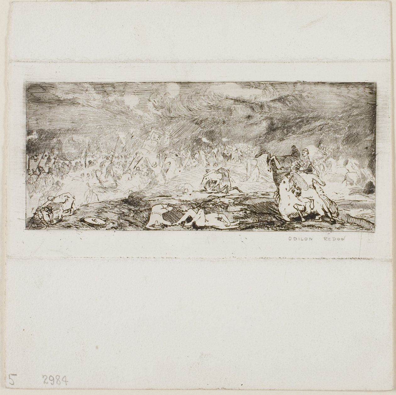 معركة بواسطة Odilon Redon