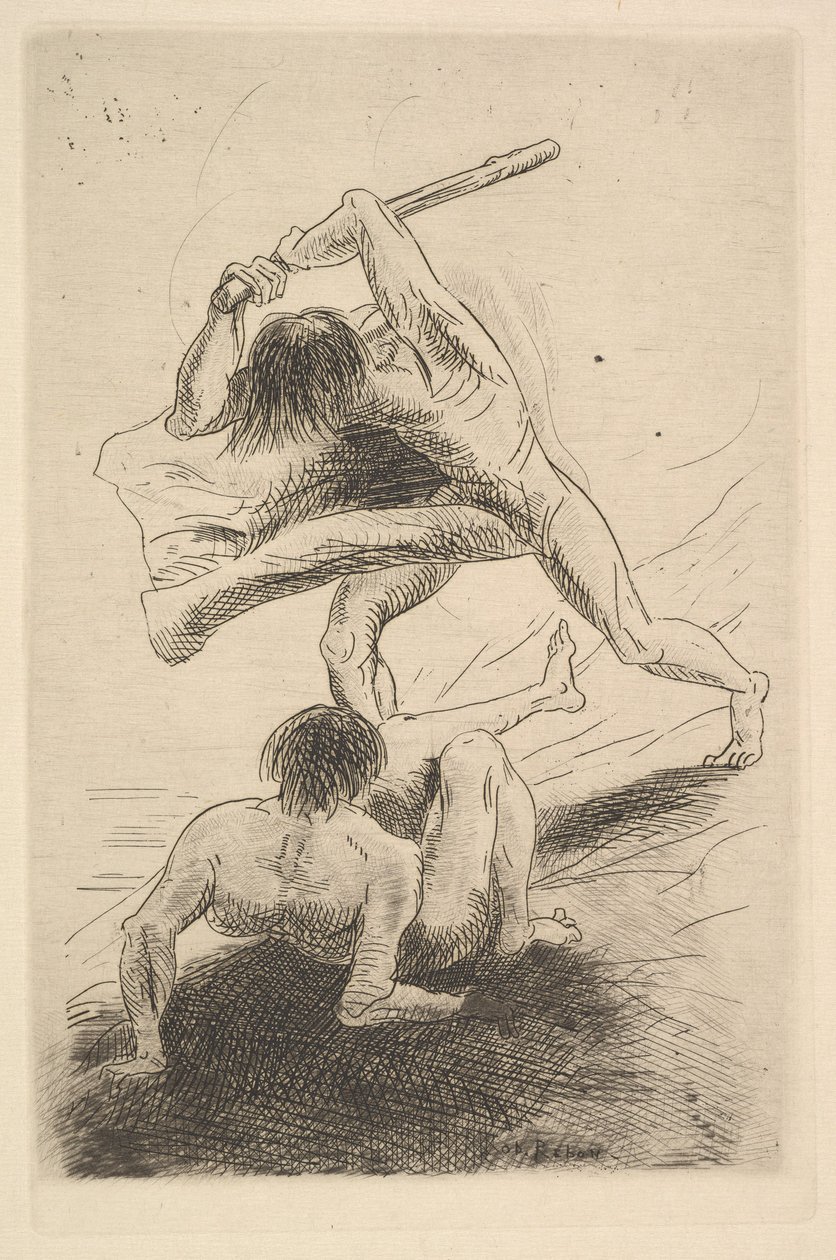 قايين وهابيل ، 1886. بواسطة Odilon Redon