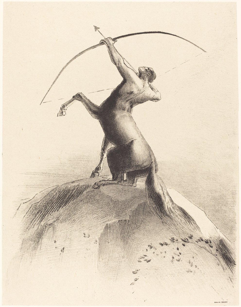 قنطور تهدف إلى الغيوم بواسطة Odilon Redon