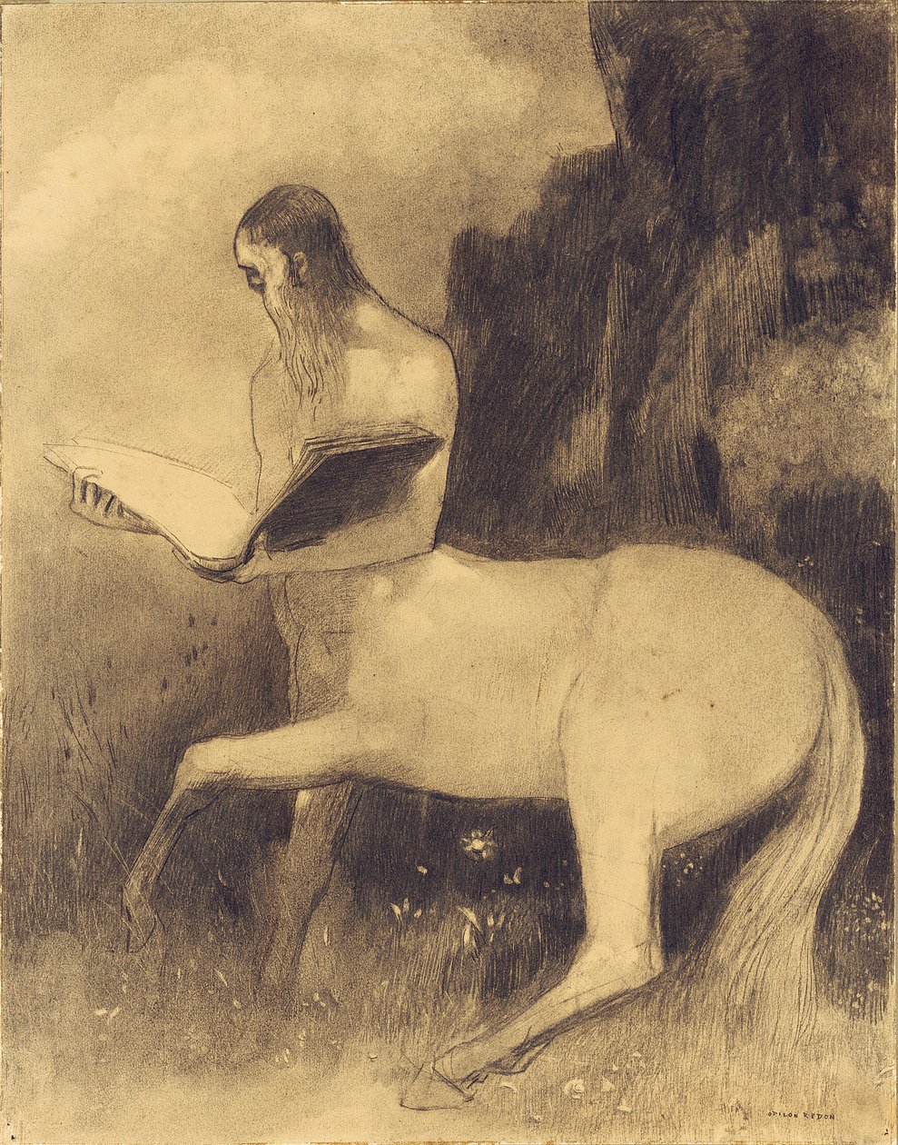 قراءة سنتور بواسطة Odilon Redon