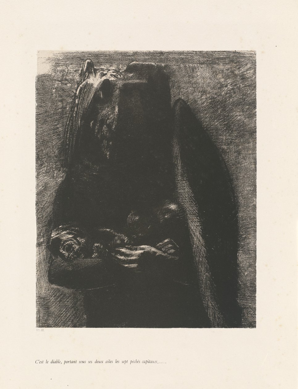 إنه الشيطان بواسطة Odilon Redon
