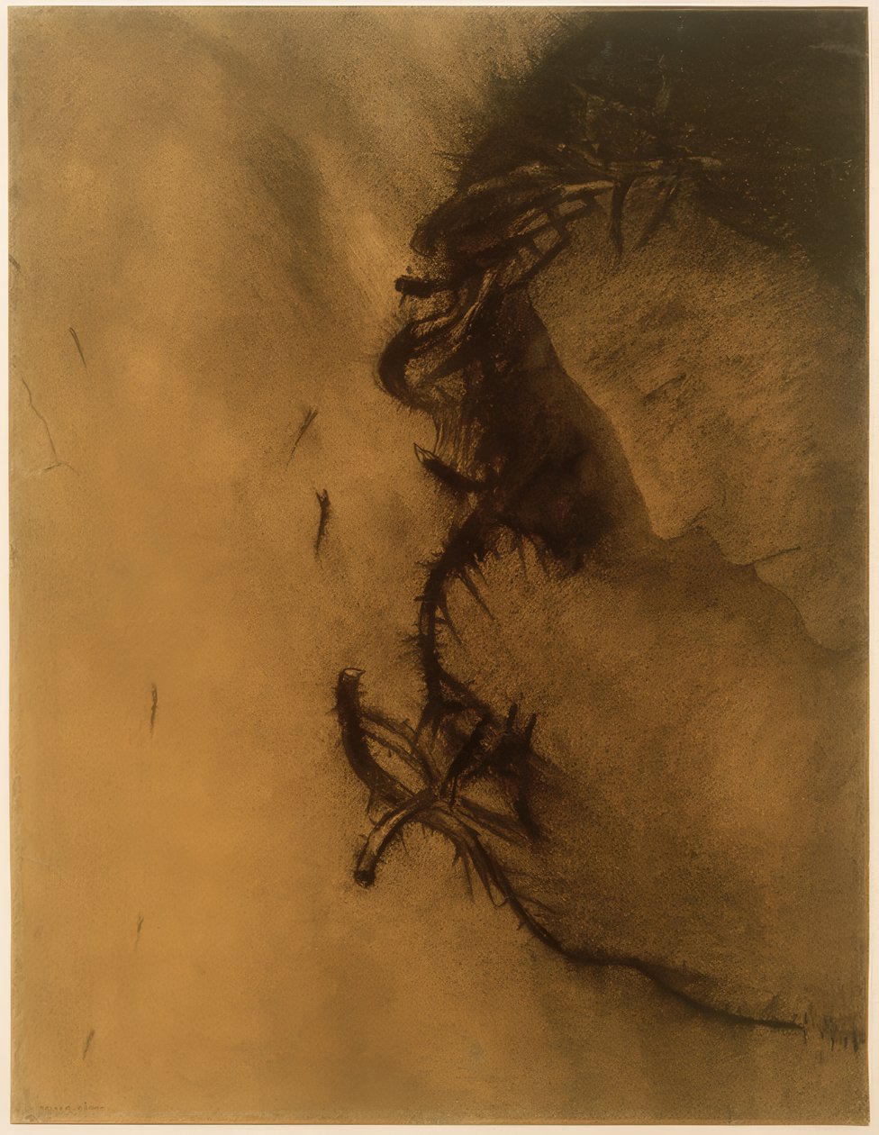 المسيح (تاج الأشواك) بواسطة Odilon Redon
