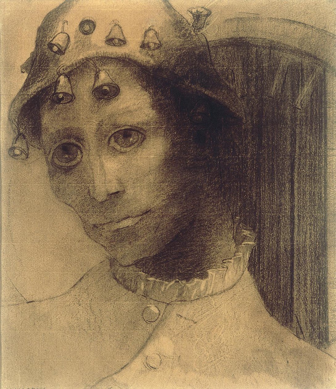 داس فاس أمونتيلادو ، السلسلة: إدغار بو ، 1886 بواسطة Odilon Redon