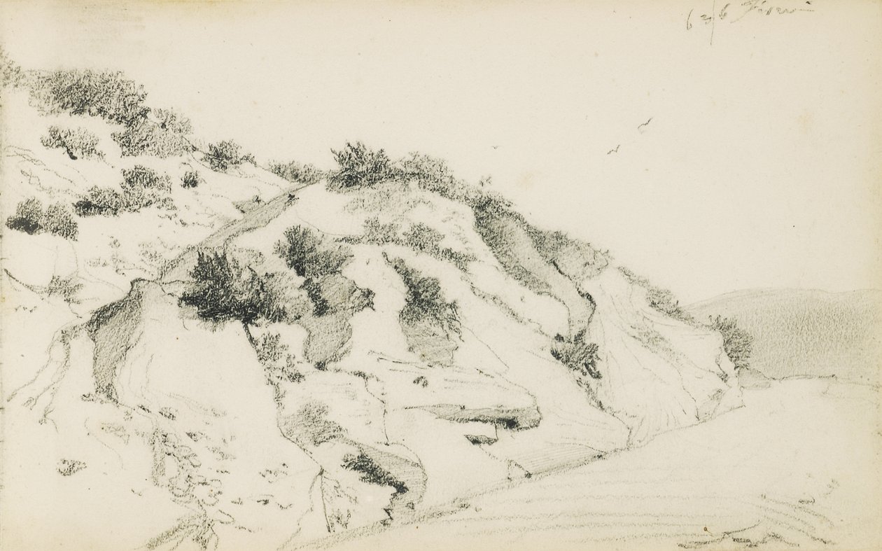 رسم من ألبوم بعنوان "بلاد الباسك" ، 1862-1863 بواسطة Odilon Redon