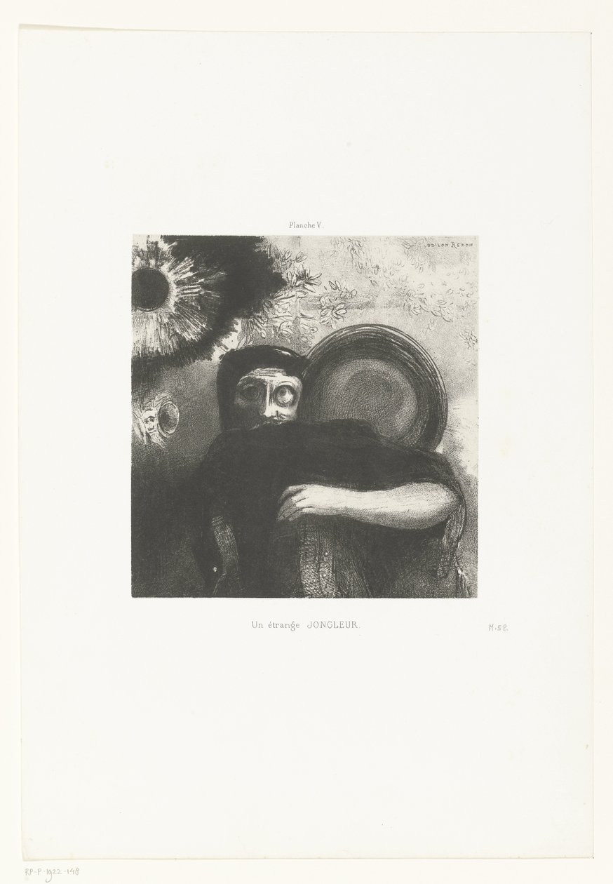 Een vreemde المشعوذ JUGGLER غريب (عنوان على كائن) بواسطة Odilon Redon