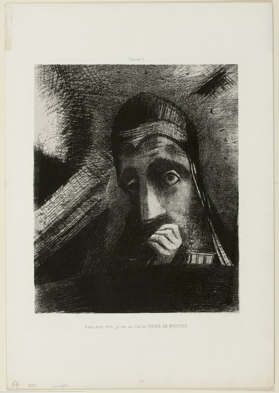 وجه الغموض (في حلمي رأيت في السماء وجهًا من الغموض) ، اللوحة 1 من Homage to Goya بواسطة Odilon Redon