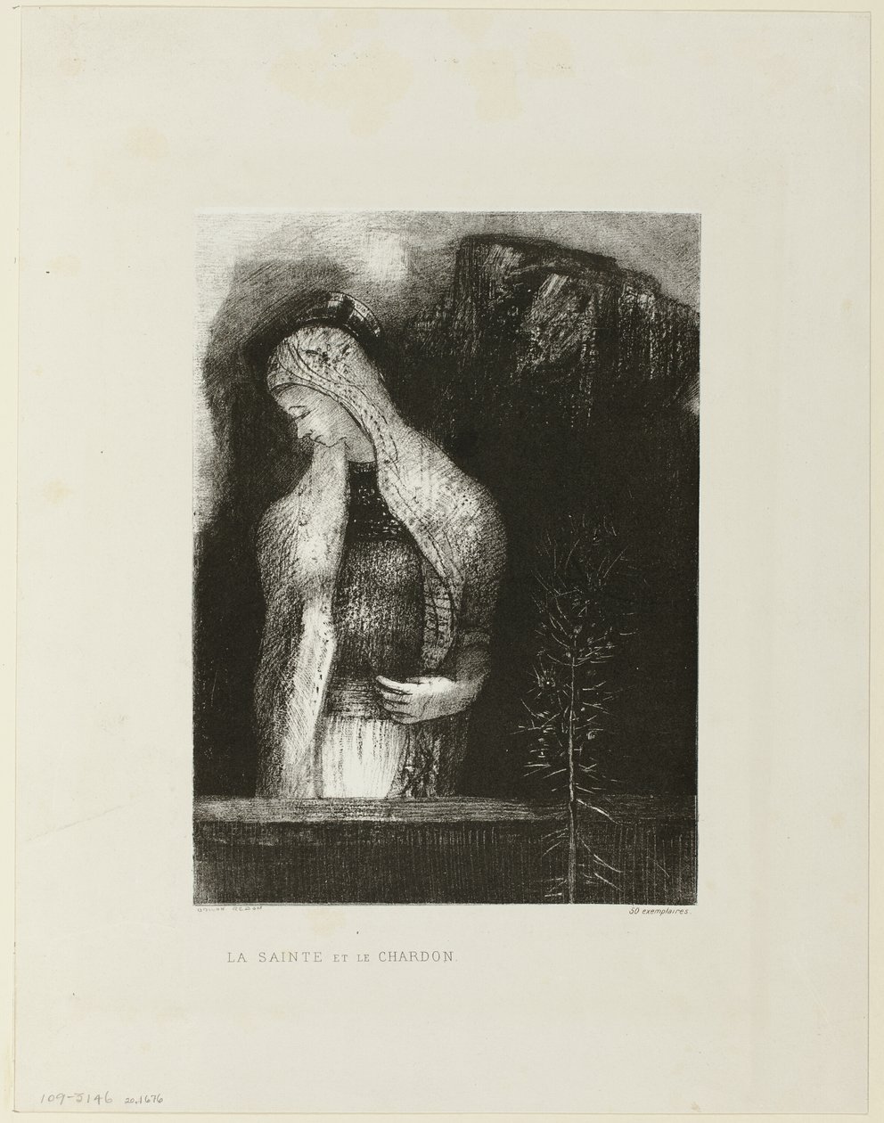 الأنثى القديسة والشوك بواسطة Odilon Redon