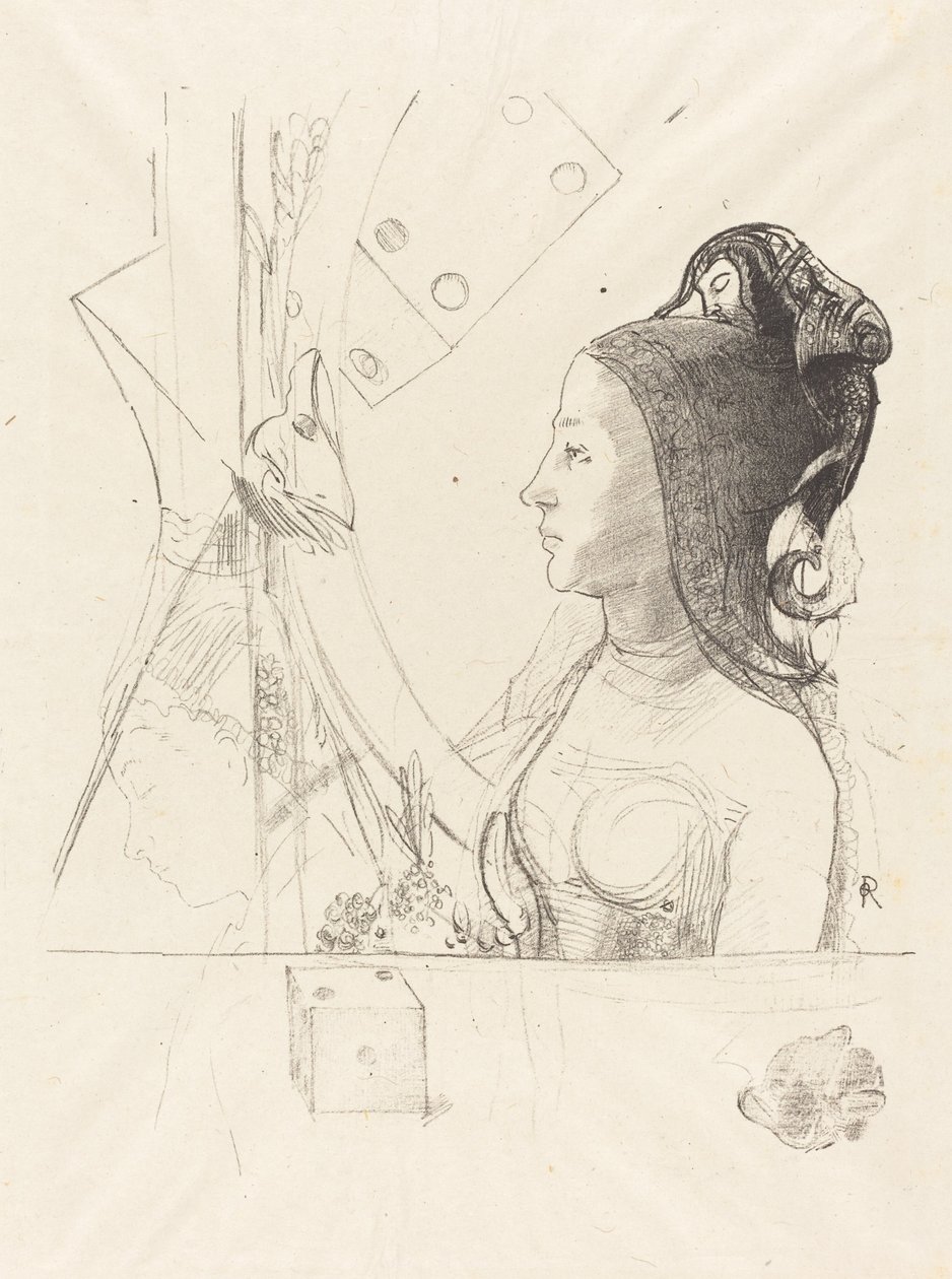 لمحة عن امرأة بواسطة Odilon Redon