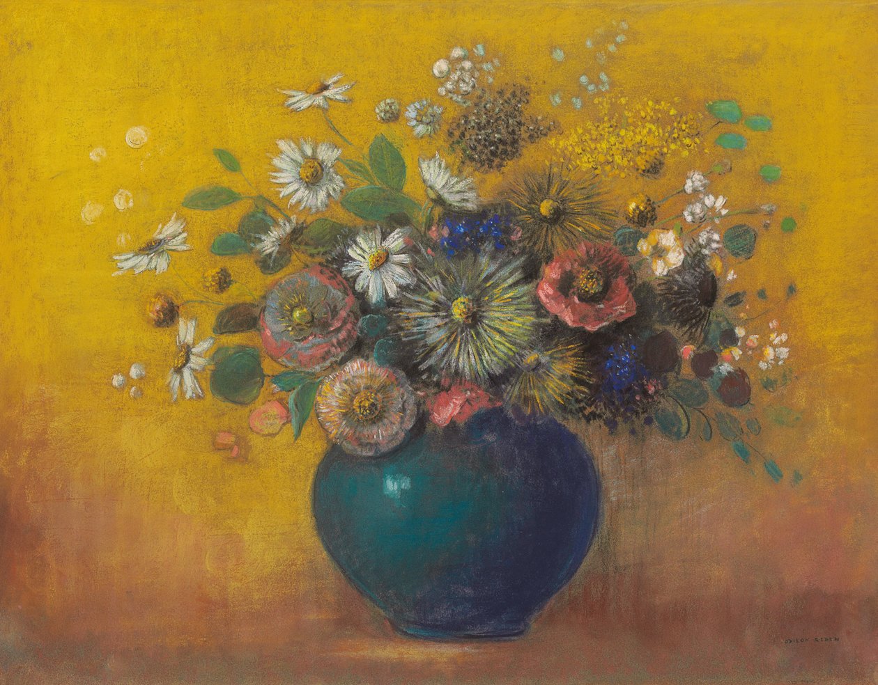 باقة من الزهور بواسطة Odilon Redon