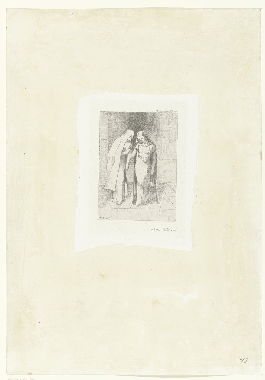محادثة غامضة Entretien mystique (العنوان على الكائن) بواسطة Odilon Redon