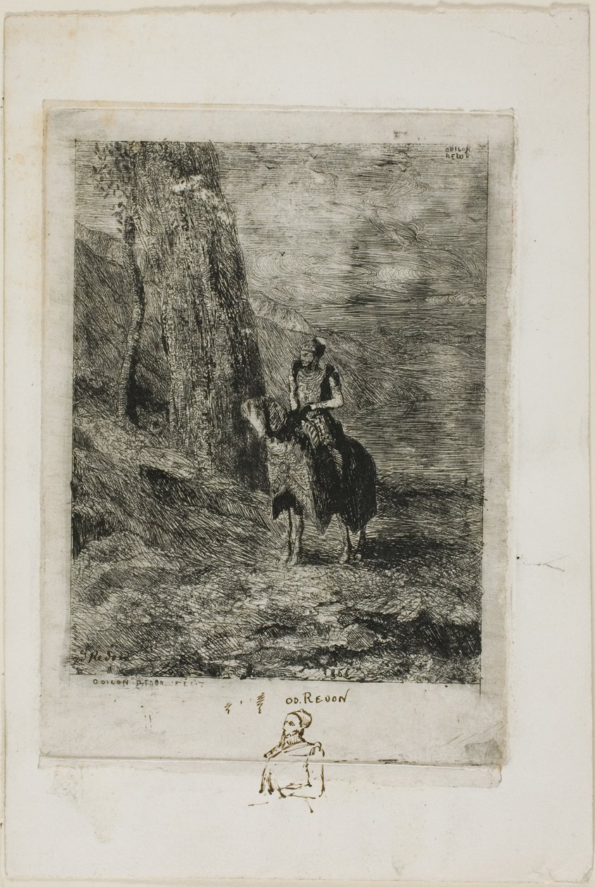 فارس ينتظر بواسطة Odilon Redon