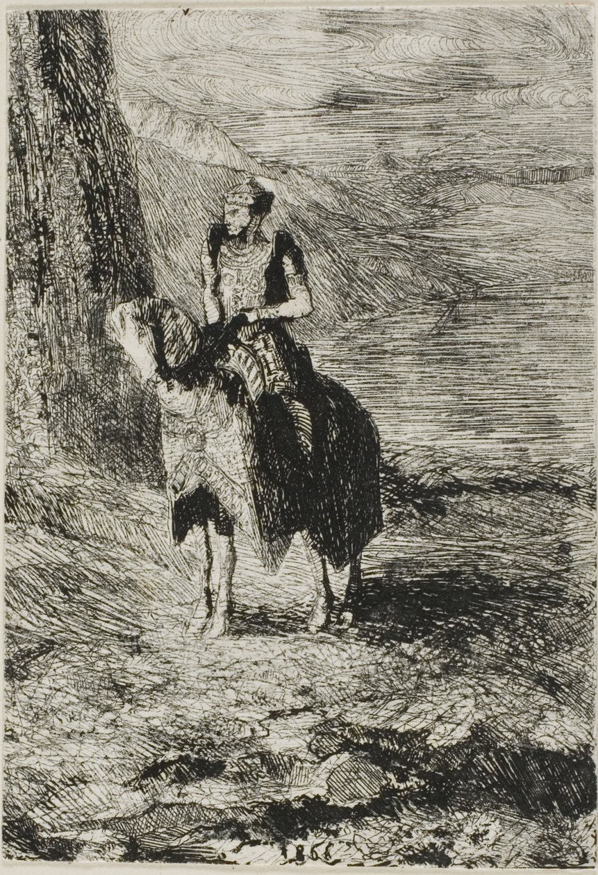 فارس ينتظر بواسطة Odilon Redon