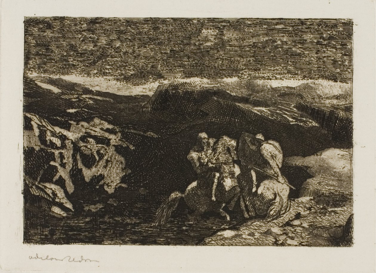 الفرسان في القتال بواسطة Odilon Redon